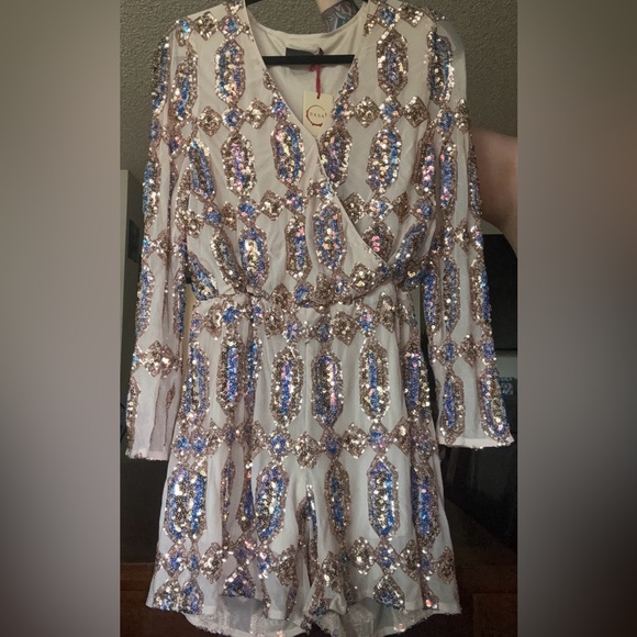 RAGA Pants - NWT Raga Anthropologie Seriah Sequin Romper